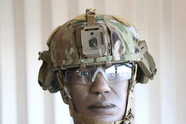 The U.S. Army’s new Integrated Head Protection System. (Military.com/Matthew Cox)