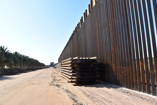 border wall near Yuma, Arizona