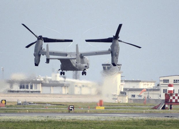 CV-22 Osprey takes off from Iwakuni base in Japan