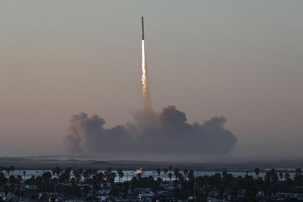 SpaceX's Starship rocket launches from Starbase during its second test flight in Boca Chica, Texas