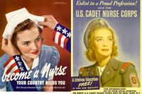 World War II-era recruitment posters for the U.S. Cadet Nurse Corps. (United States Government Printing Office via UNT Digital Library)