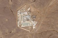 satellite photo from Planet Labs PBC shows a military base known as Tower 22 in northeastern Jordan