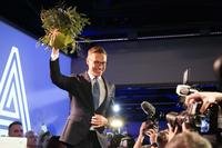 Alexander Stubb celebrates election win in Helsinki