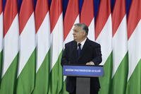 Hungary's Prime Minister Viktor Orban delivers his annual &quot;State of Hungary&quot; speech in Budapest