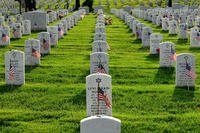 Soldiers Plant Flags at Arlington Cemetery